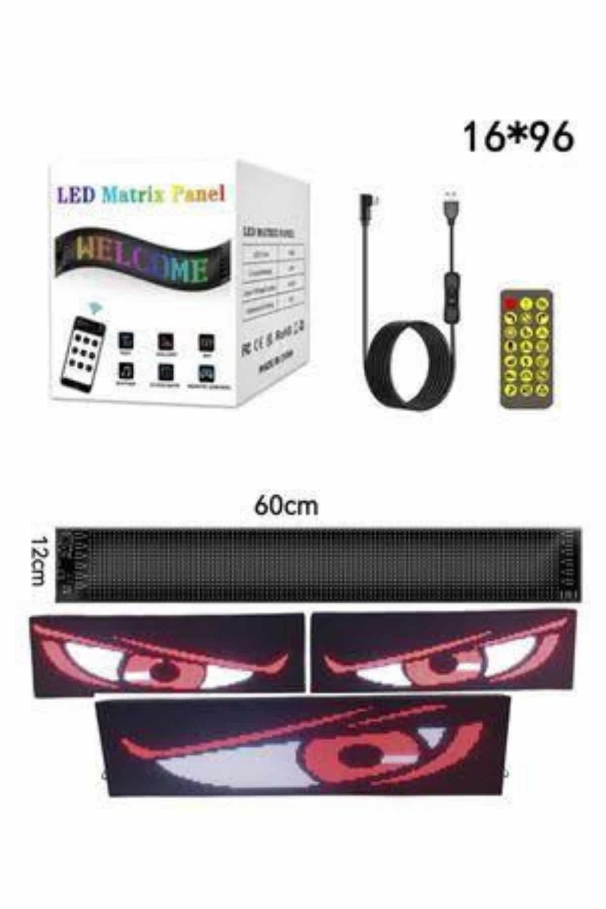 Digital Araba Yazısı Ekran Matrix En Büyük Boy 16X96 Matrix LED Panel - Lisinya Digital Araba Yazısı Ekran Matrix En Büyük Boy 16X96 Matrix LED Panel - Lisinya