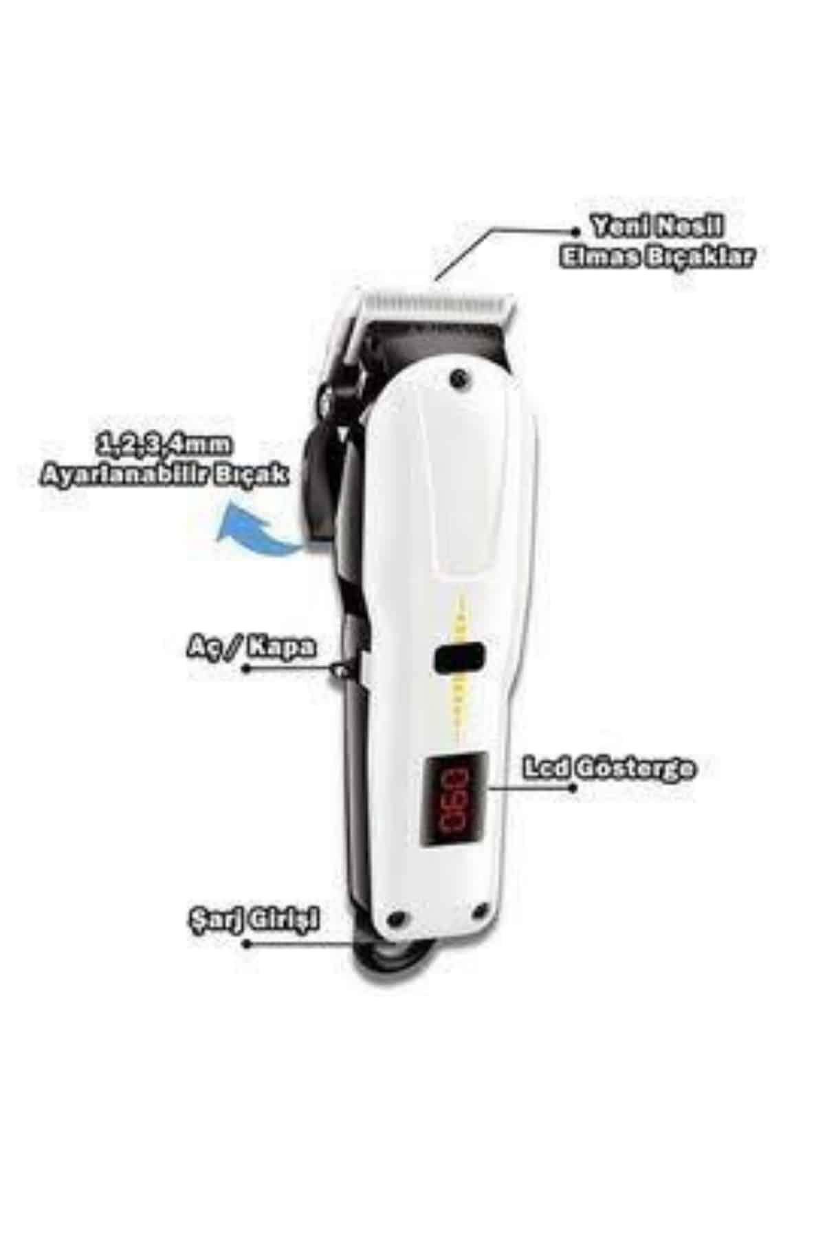 Profesyonel Şarjlı Tıraş Makinesi Turbo Kablosuz Saç Kesme Makinesi - Lisinya