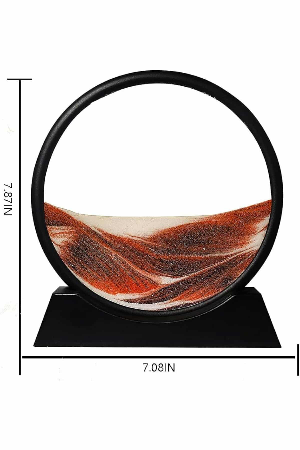 3D Led Işıklı Kum Saati Gece Lambası Hareketli Sulu Kum Saati Dekoratif - Lisinya