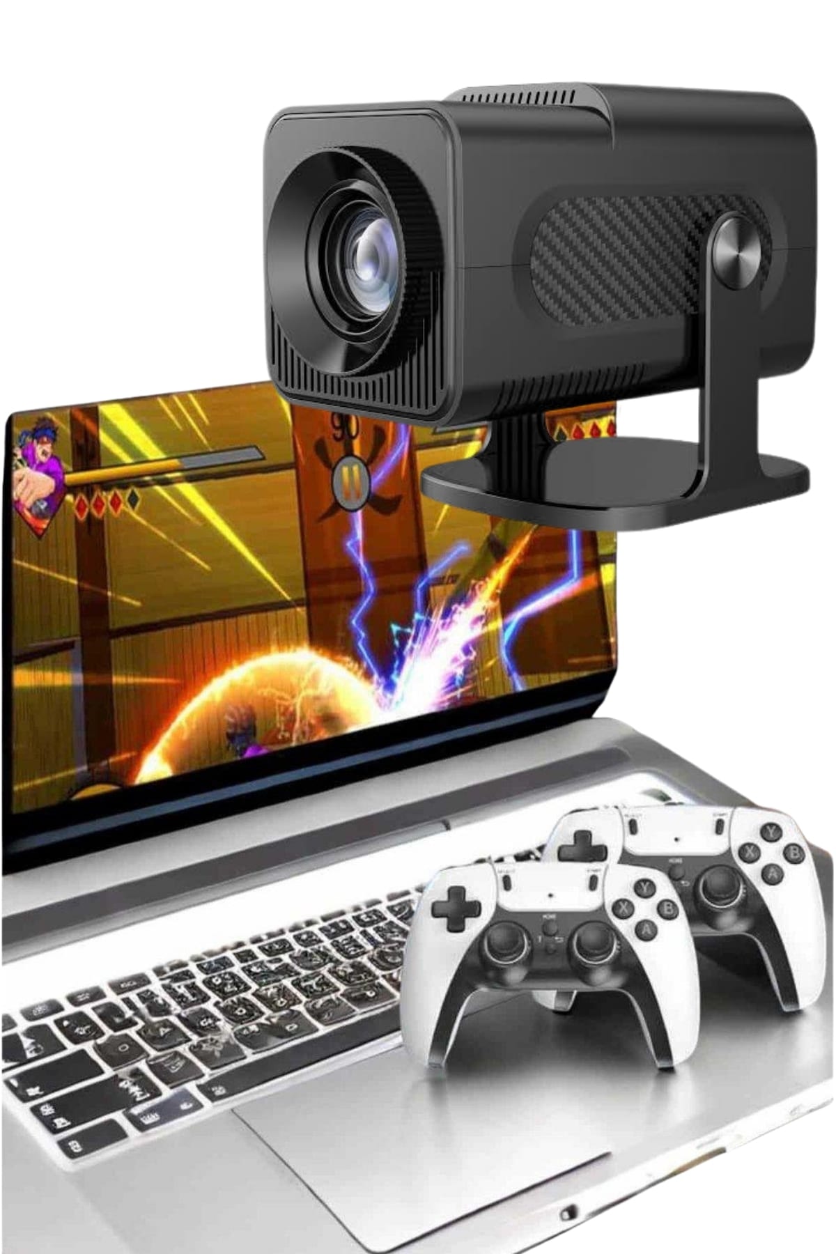 Çift Kollu Game Box Projeksiyon Cihazı Kumandalı Android Tv Dahili Hoparlör - Lisinya