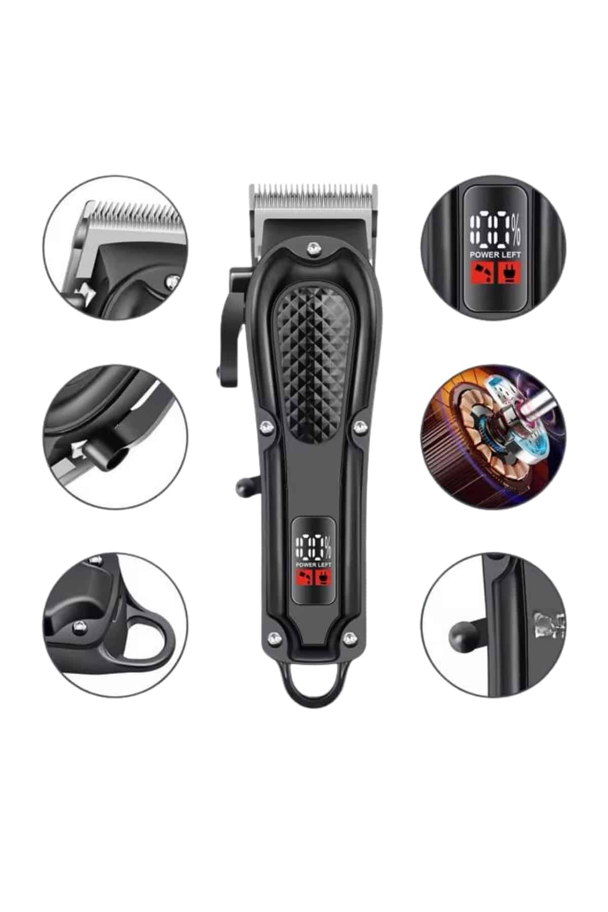 Profesyonel Saç Kesme Aleti Dijital Saç Sakal Tıraş Makinesi Uzun Ömürlü - Lisinya