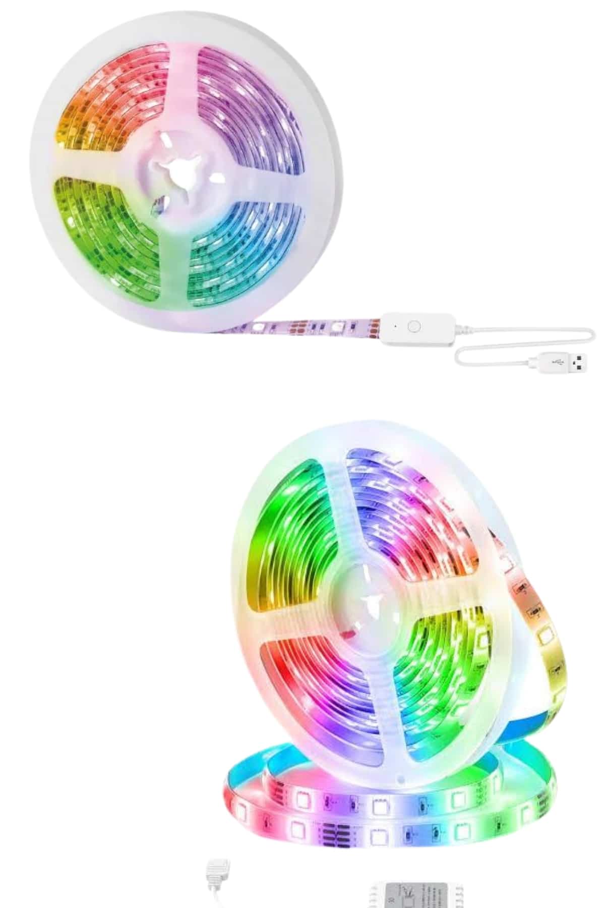 10M Şerit Led İç Mekan Renkli Rgb Şerit Led Kumandalı - Lisinya