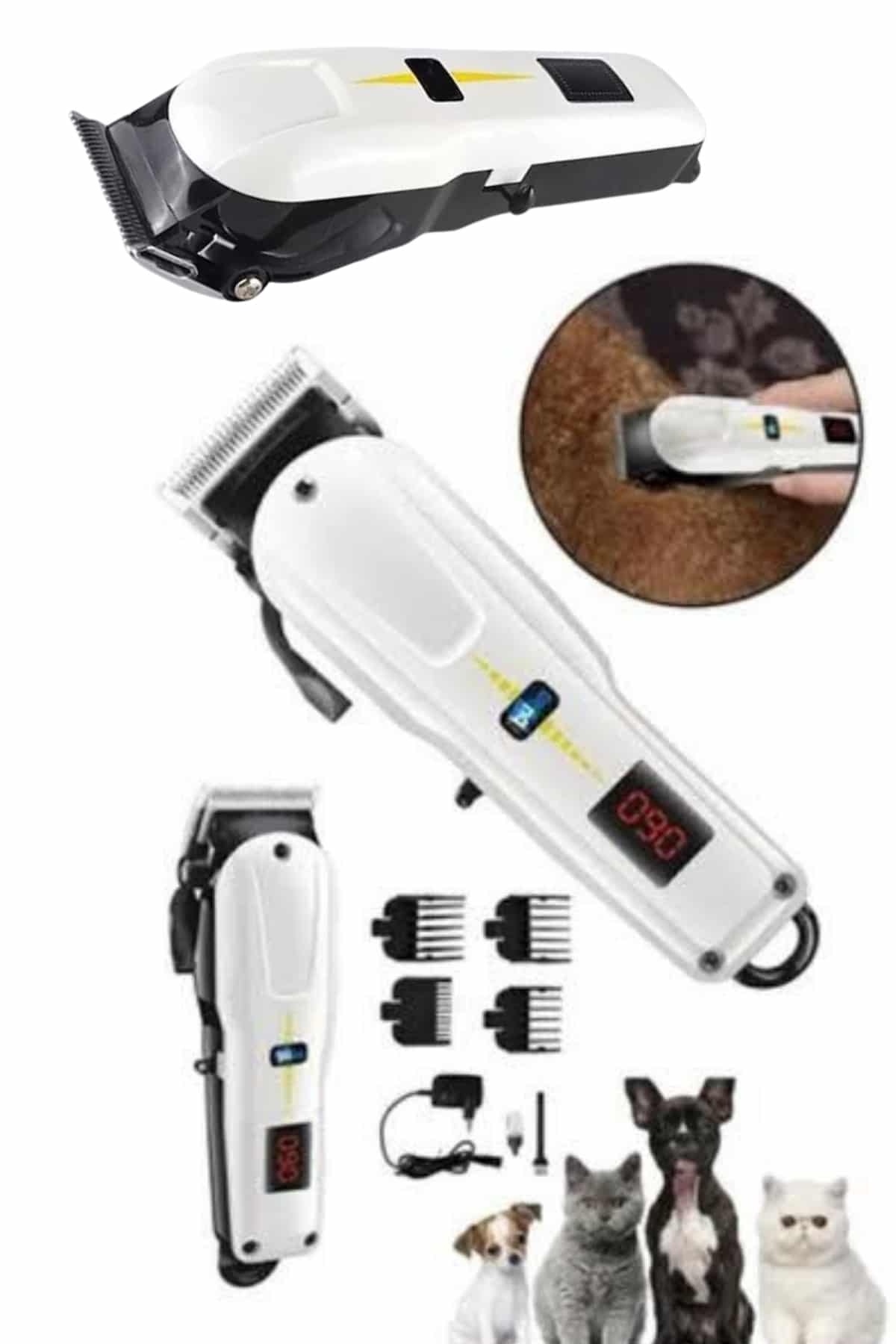 Profesyonel Şarjlı Tıraş Makinesi Turbo Kablosuz Saç Kesme Makinesi - Lisinya