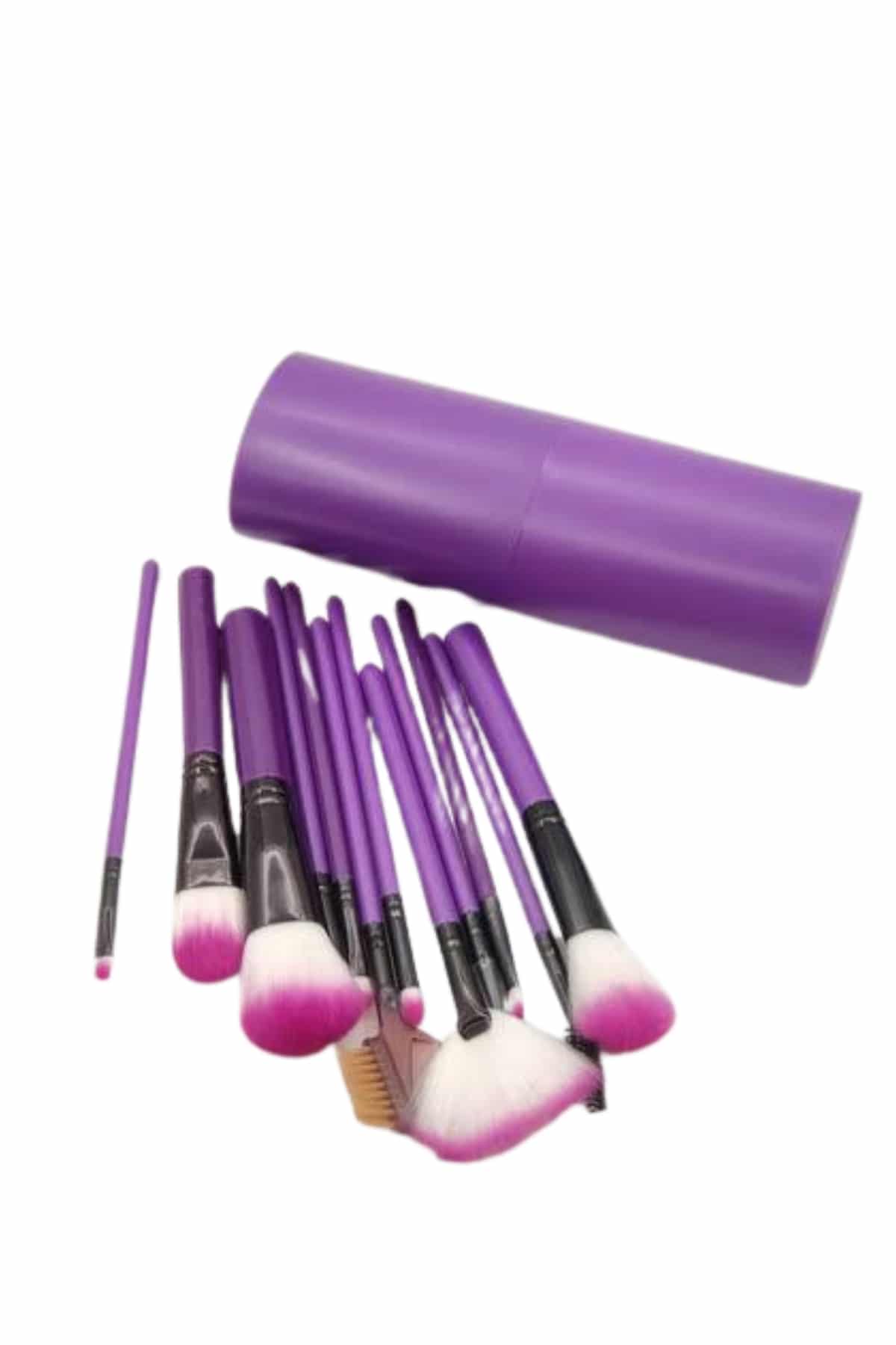 12 Parça Profesyonel Makyaj Fırçası Far Fırçası Allık Fırçası Yumuşak Kıllı - Lisinya