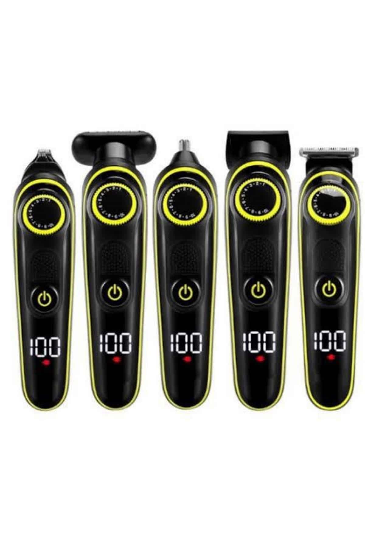 Saç Sakal Şekillendirici Tıraş Makinesi 5 Başlıklı Paslanmaz Çelik Bıçaklı Unısex - Lisinya