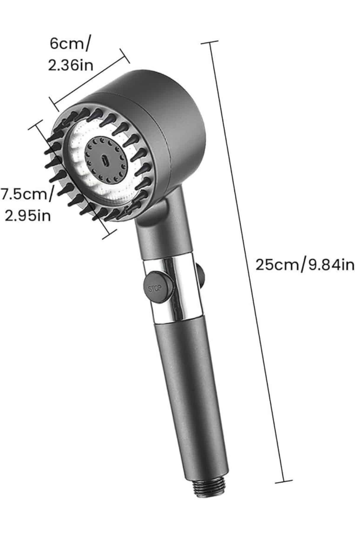 Duş Başlığı Profesyonel Masaj Başlıklı 3 Modlu Yeni Nesil Masaj Uçlu Su Tasarruflu - Lisinya