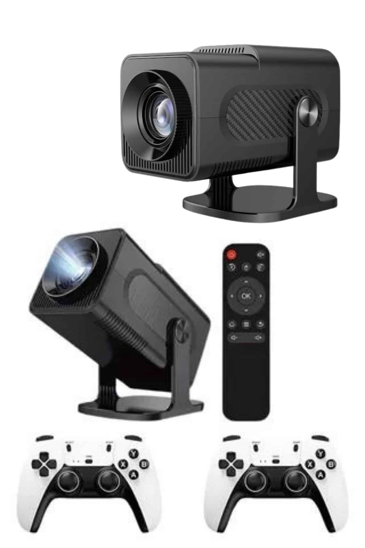 Çift Kollu Game Box Projeksiyon Cihazı Kumandalı Android Tv Dahili Hoparlör - Lisinya