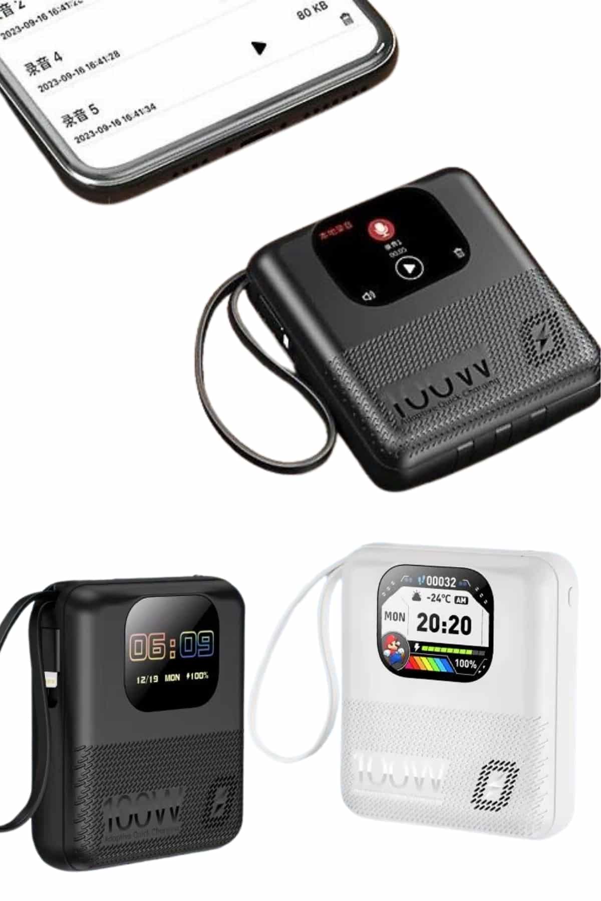 Akıllı Powerbank 10.000 MAH 4 Çıkışlı Taşınabilir Dijital Göstergeli - Lisinya