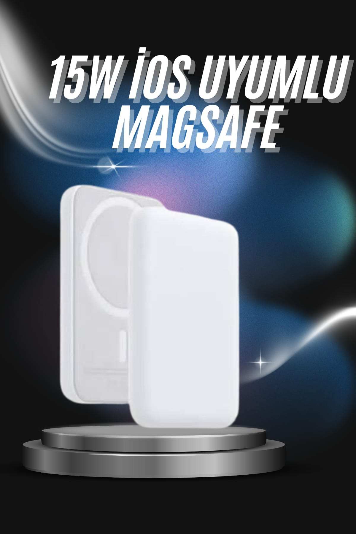 Kablosuz Magsafe Hızlı Şarj 5.000 mah Kablosuz Şarj Cihazı - Lisinya