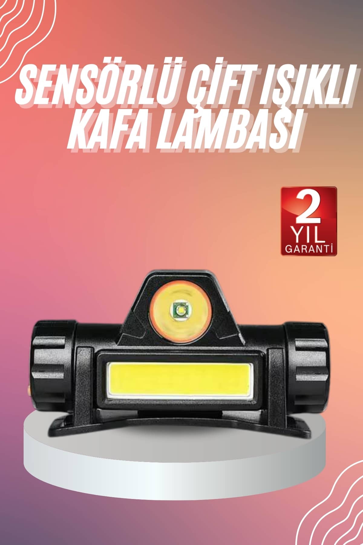 Kafa Lambası Çalışma Işığı Kafa Feneri Şarjlı Mıknatıslı Fenerli - Lisinya