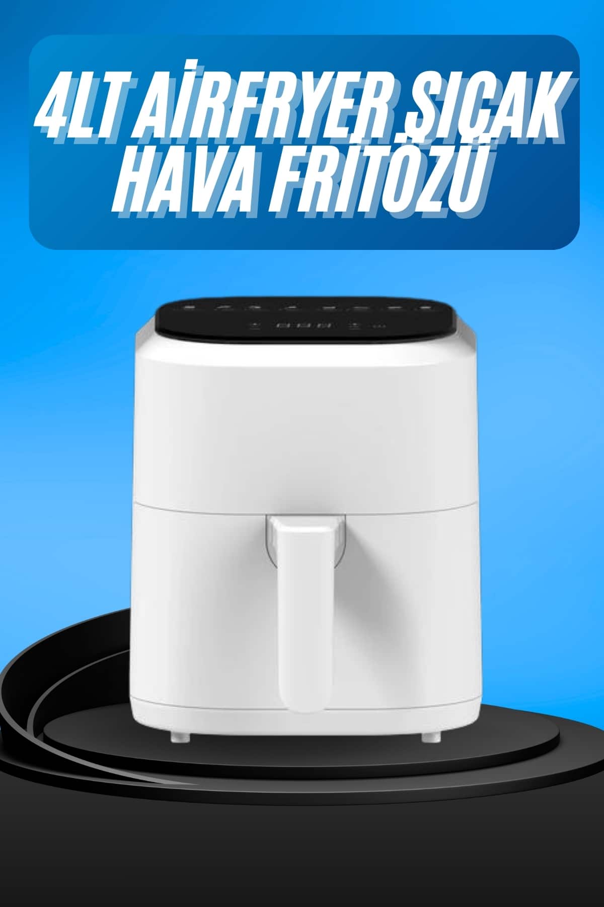 Hava Fritözü 4L Airfryer Pratik Uzun Ömürlü Yağsız Pişirme Taşınabilir - Lisinya