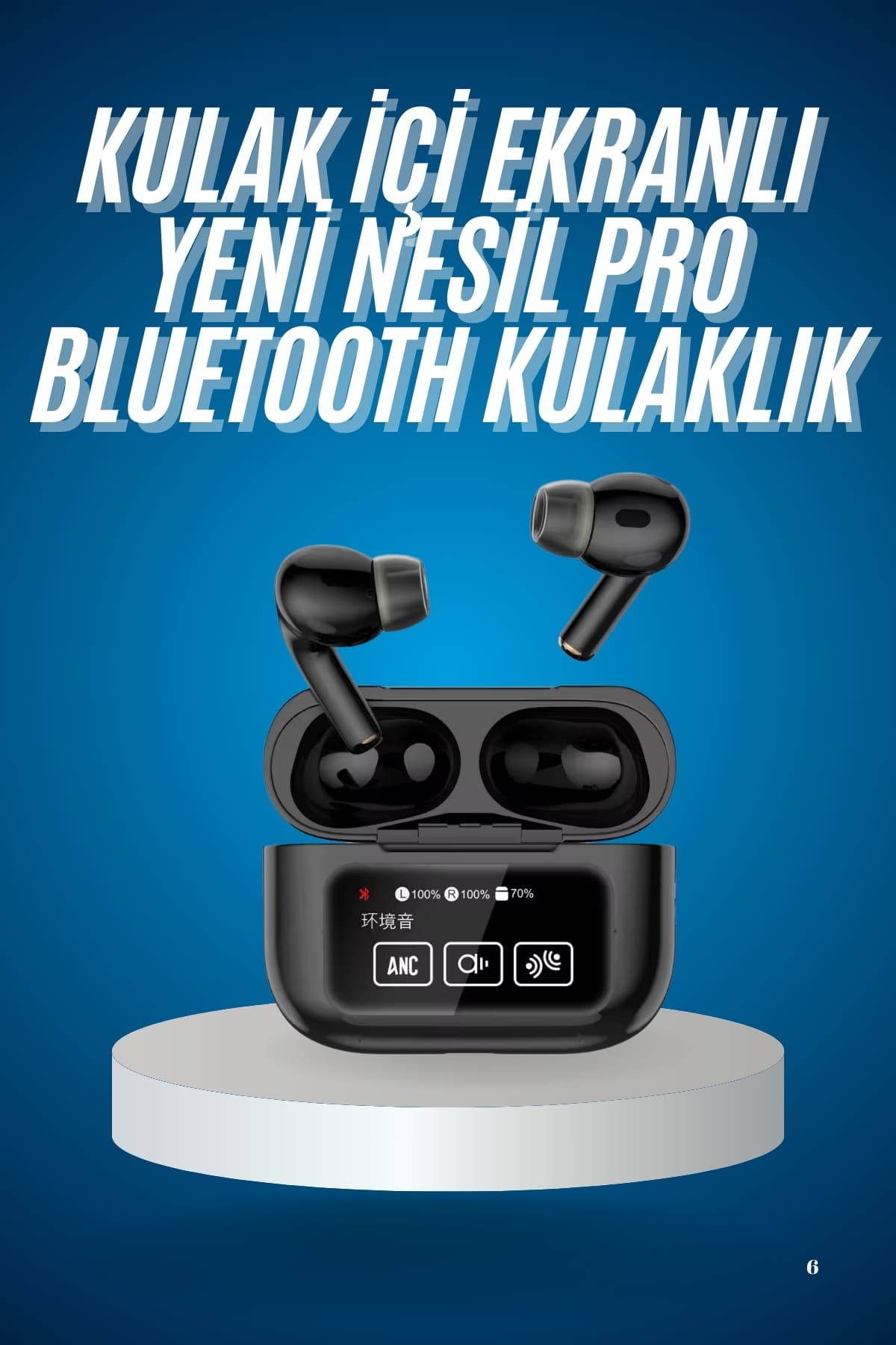 2025 Model Bluetooth Kulaklık Dokunmatik Ekran Yüksek Ses Kalitesi - Lisinya