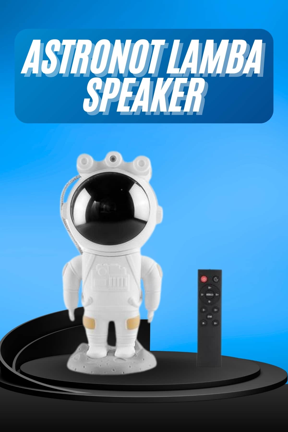 Gece Lambası Astronot Bluetooth Hoparlörlü Galaksi Işık Projektörü - Lisinya