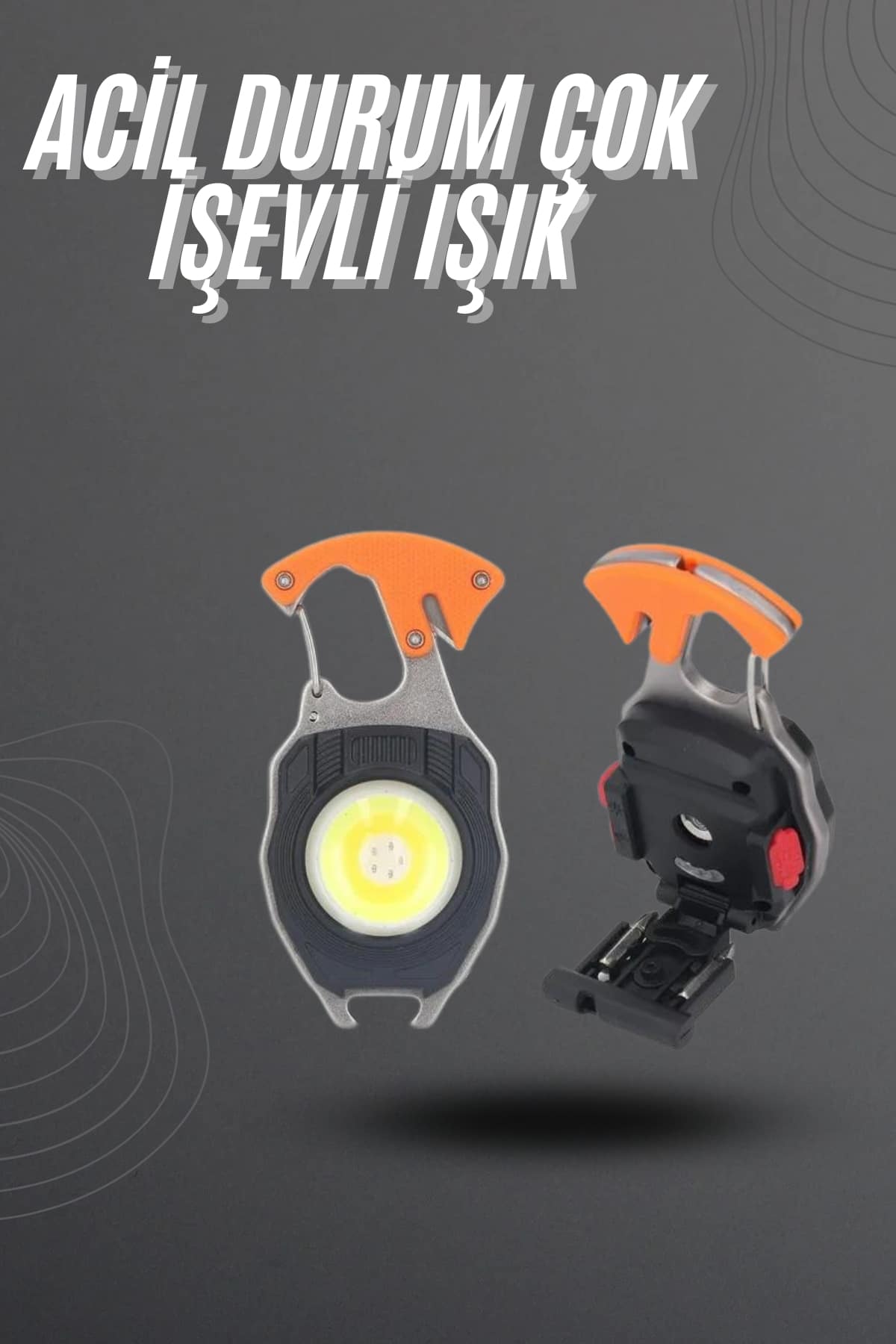 El Feneri LED Anahtarlık Çok Fonksiyonlu Mini Çakmak Özellikli - Lisinya