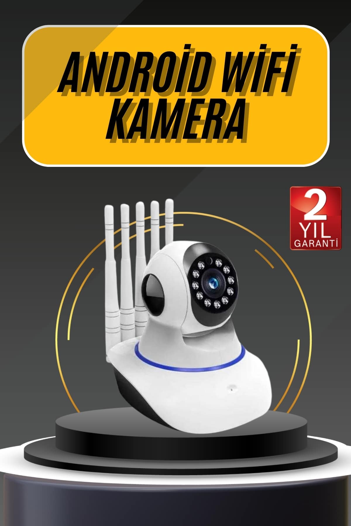 Akıllı Gece Görüşlü Sensörlü Wifi Kamera Telefondan Takip Edilebilir - Lisinya