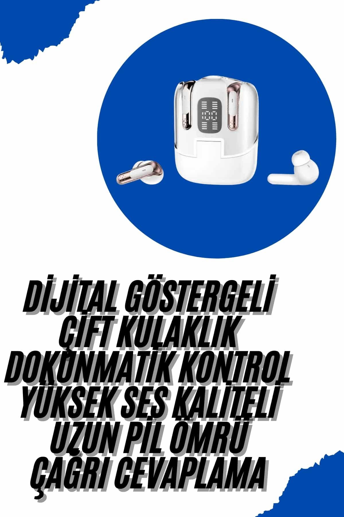 Profesyonel Dijital Göstergeli Düşük Gecikme Bluetooth Kulaklık Çift Kulaklık - Lisinya