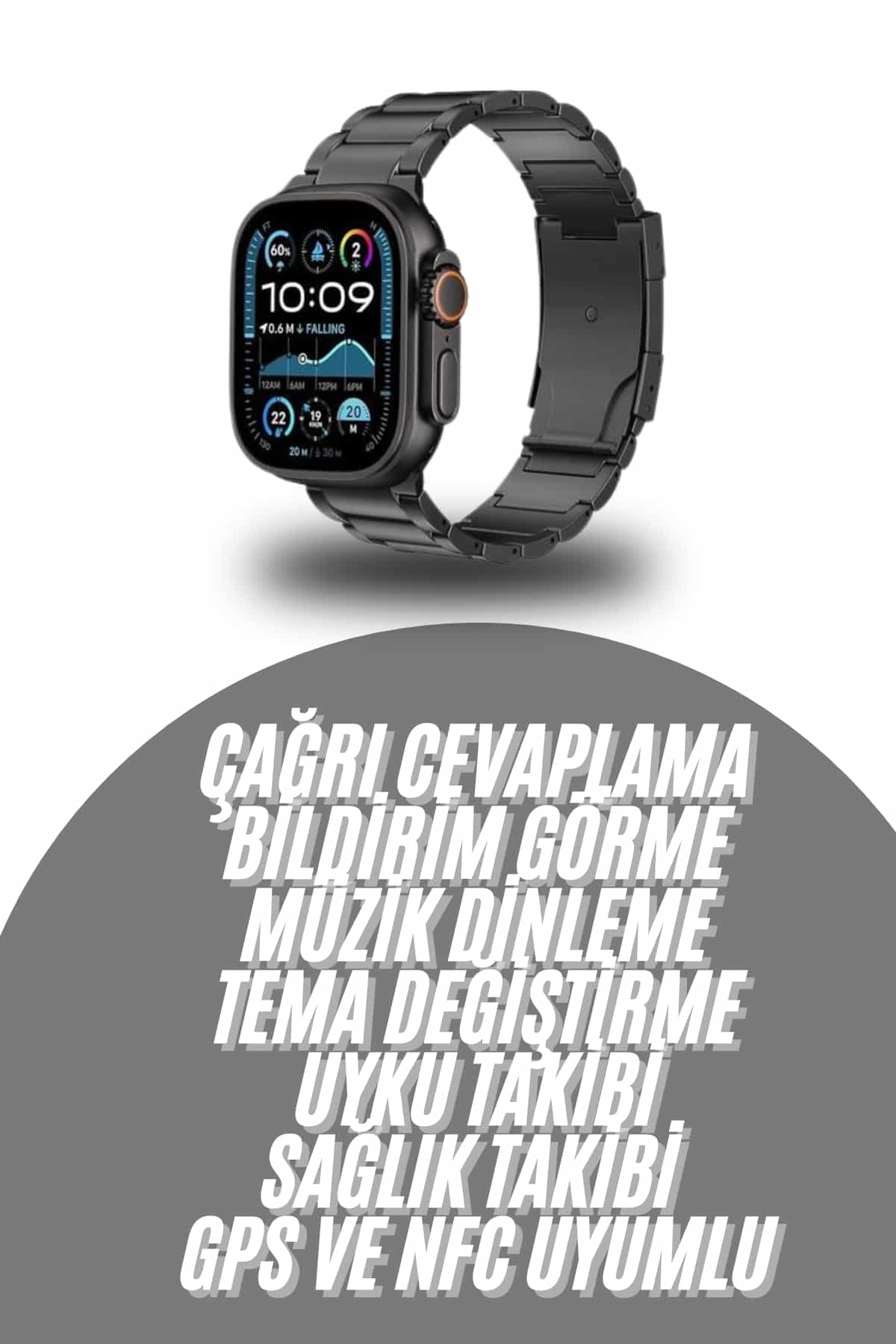 Akıllı Saat Arama Konuşma GPS ve NFC Özelliği 3 Kordonlu Amoled Ekran - Lisinya Akıllı Saat Arama Konuşma GPS ve NFC Özelliği 3 Kordonlu Amoled Ekran - Lisinya