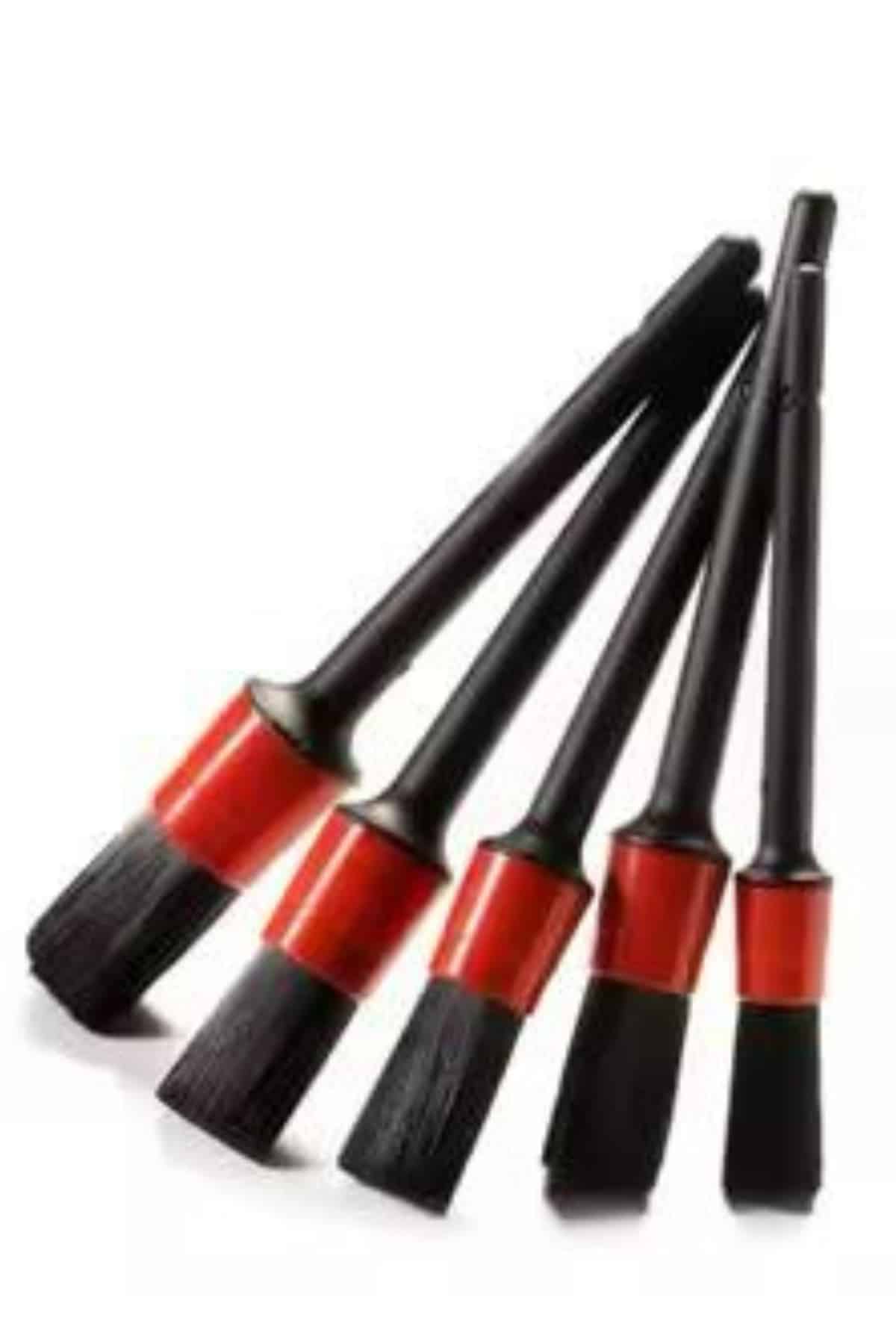 5 Adet Oto Detaylı Temizleyici Araç İçi Temizlik Fırça Seti Koltuk Döşeme Kapı Toz Alma Fırçası - Lisinya