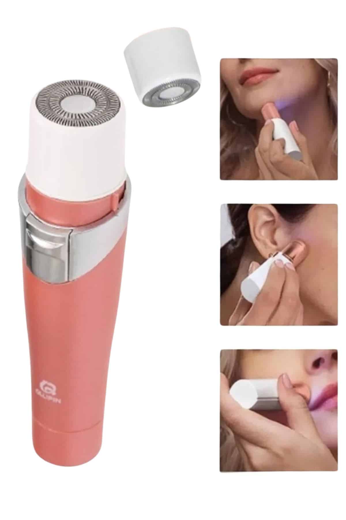 Yüz Kaş ve Tüm Vücut Epilasyon Aleti 3 Başlıklı Hassas Ciltlere Uygun Epilatör - Lisinya