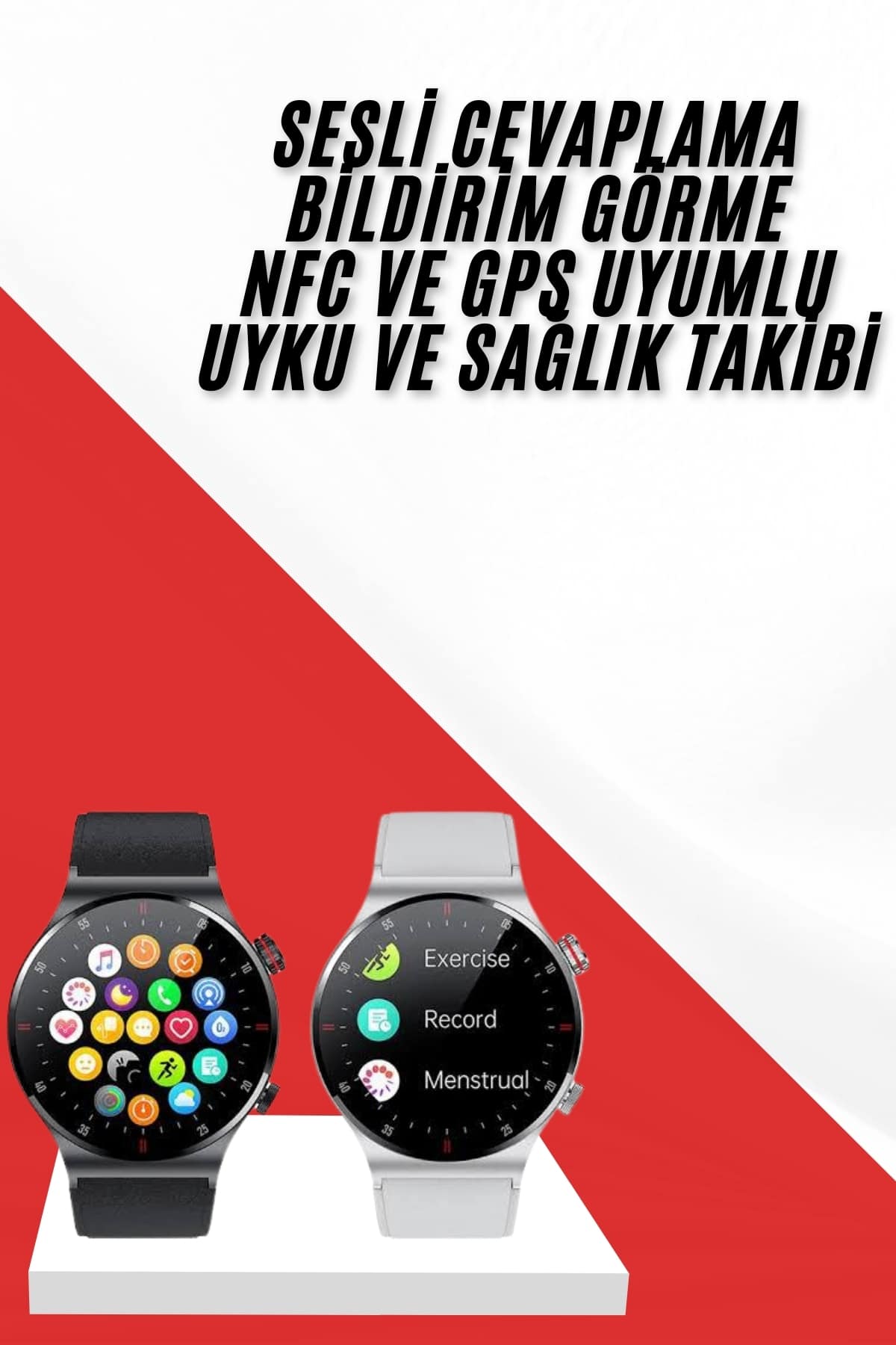 Çok Fonksiyonlu Akıllı Saat Bluetooth Bağlantılı Çağrı Cevaplayabilen Uzun Pil Ömrü - Lisinya