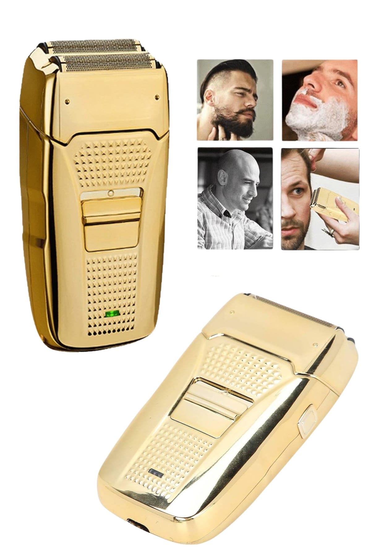 Sakal Kesme Tıraş Makinesi Paslanmaz Çelik Gold Şarjlı - Lisinya