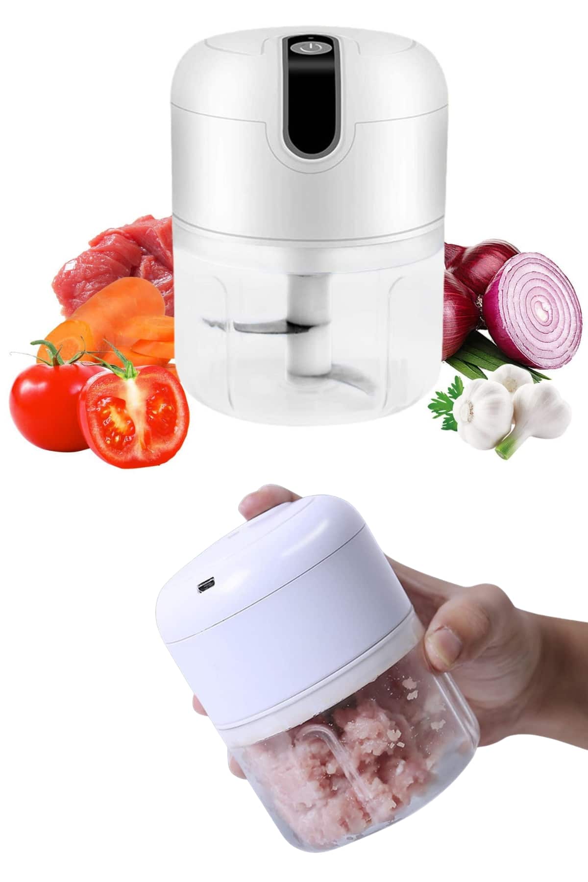Mini Doğrayıcı Rondo Taşınabilir Mini El Blender Paslanmaz Çelik - Lisinya