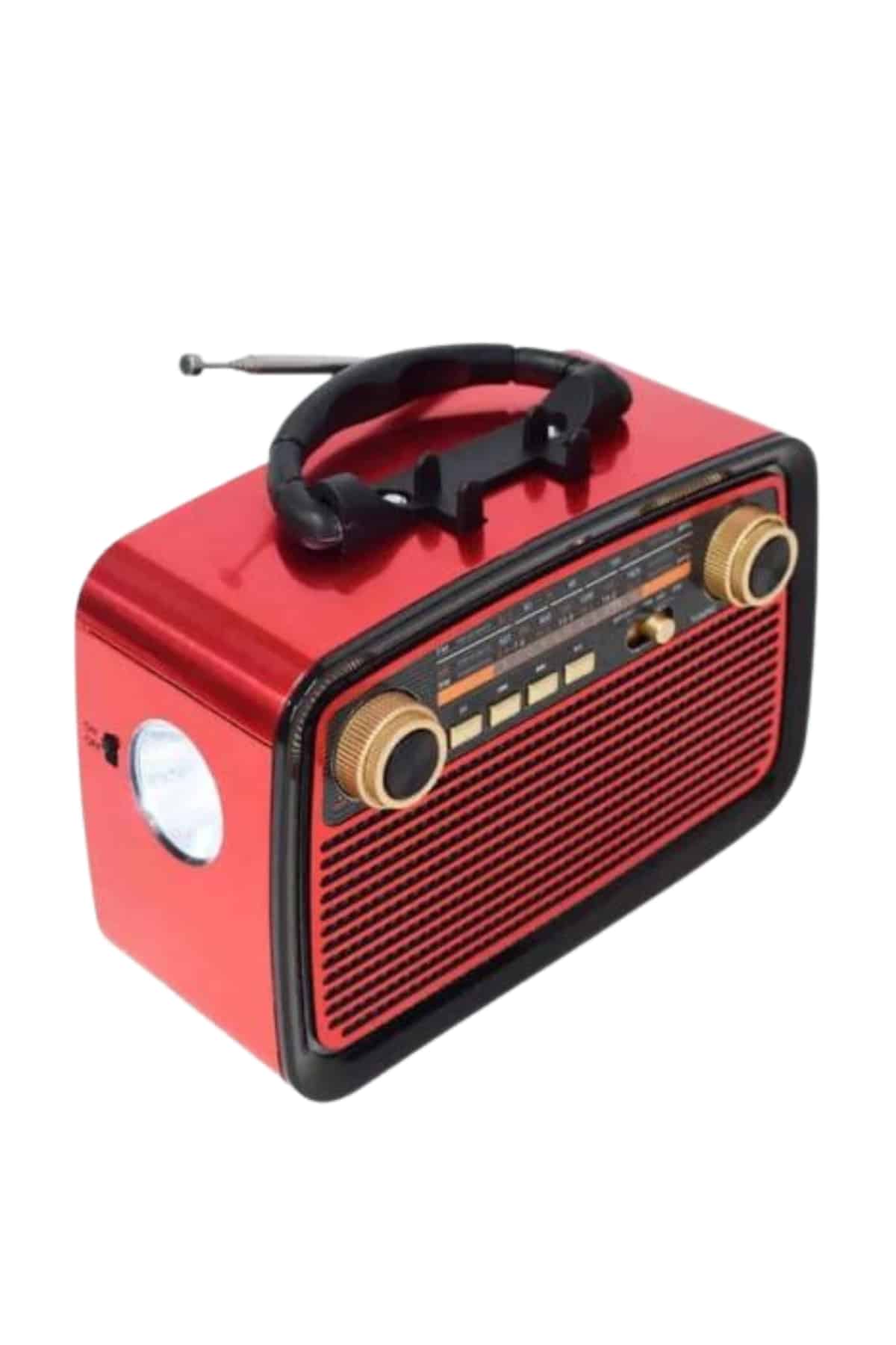 Nostaljik Görünümlü Ahşap Radyo TF SD USB Girişli Led Fener Işıklı - Lisinya