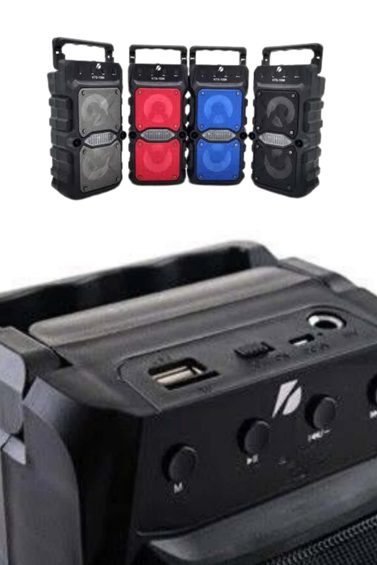 Çift Çıkışlı Güçlü Bataryalı Kablosuz Yüksek Ses Kaliteli Bluetooth Hoparlör - Lisinya