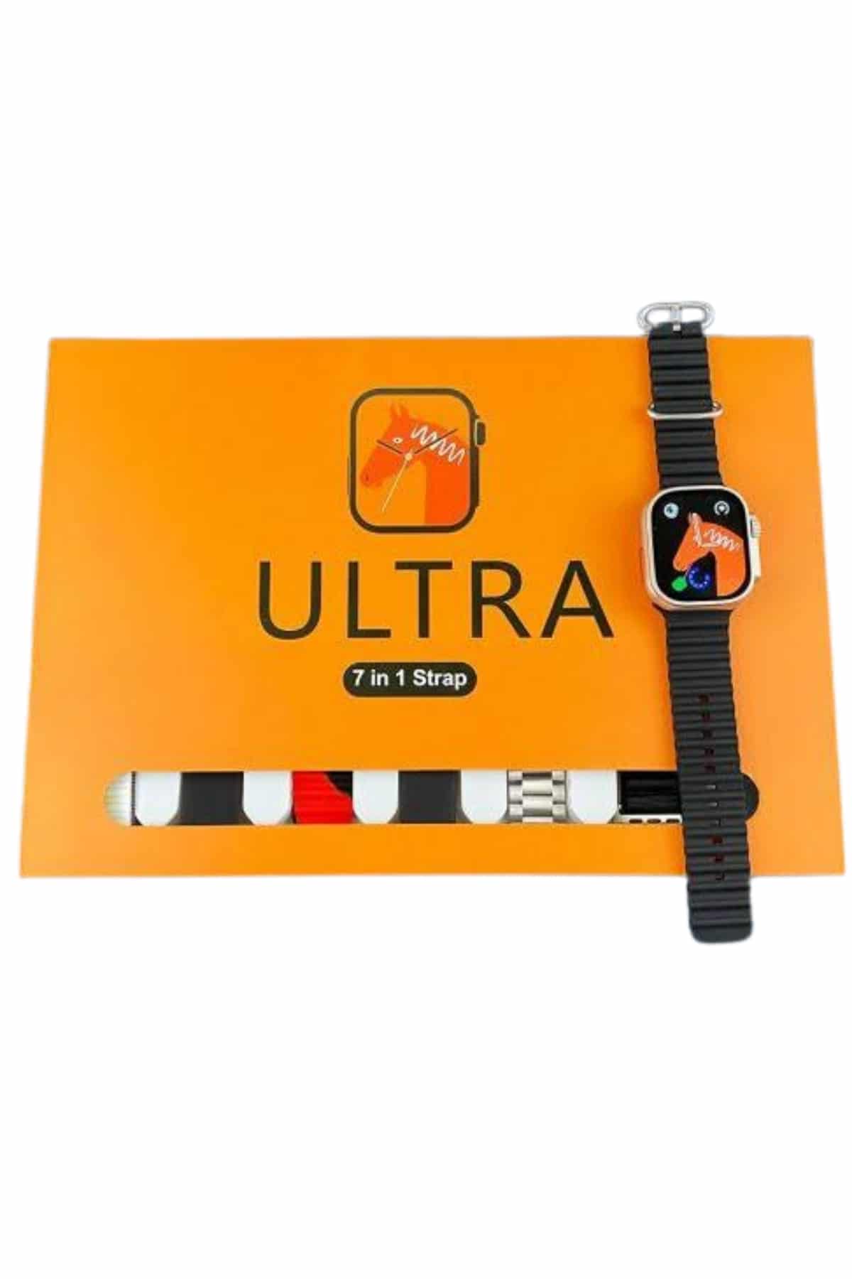 7 Kordonlu Akıllı Saat Plastik Kordon Hasır Kordon Çelik Kordon - Lisinya