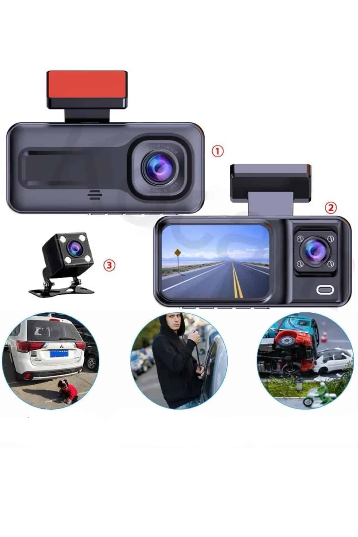 2 İnç Araç İçi Kameralı Ekran 1080P Full HD Kaliteli Hafıza Kart Destekli - Lisinya