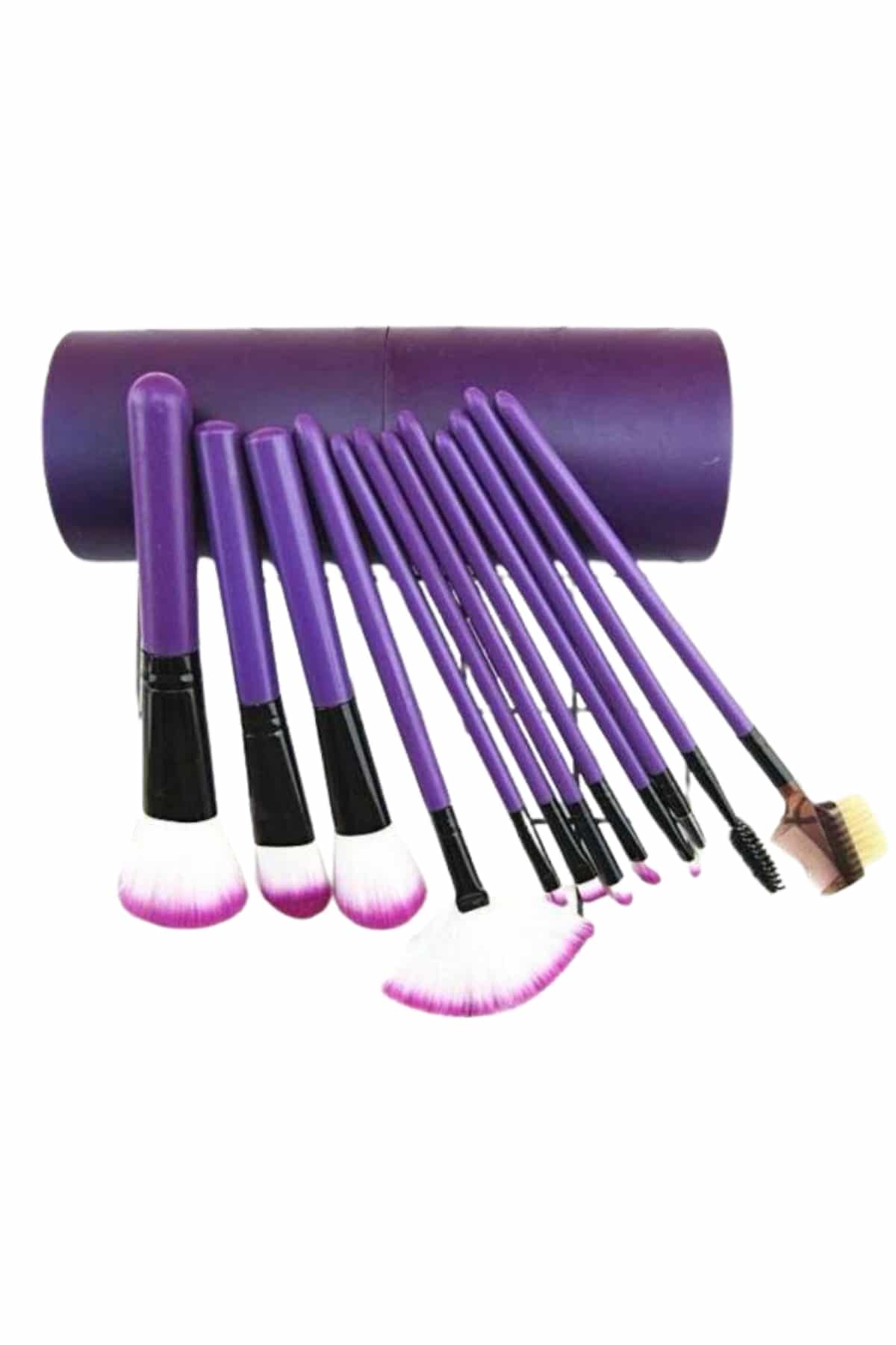 12 Parça Makyaj Fırçası Yumuşak Kıllı Profesyonel Fırça Seti Yüksek Kaliteli Pürüzsüz - Lisinya