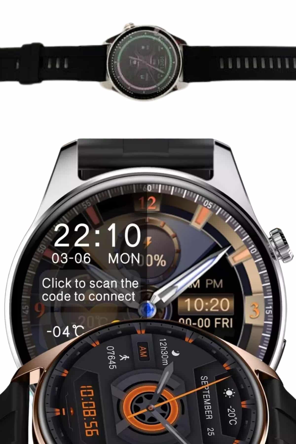 Yuvarlak Kasa 46mm Akıllı Saat Android Ve IOS Uyumlu Uyku ve Sağlık Takibi - Lisinya