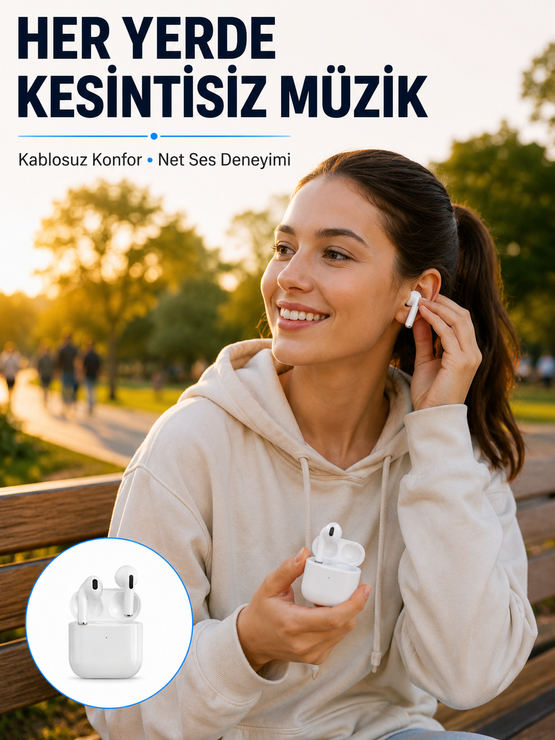 Bluetooth Kulaklık Beyaz Çağrı Cevaplama Dokunmatik Kontrol Kablosuz - Lisinya Bluetooth Kulaklık Beyaz Çağrı Cevaplama Dokunmatik Kontrol Kablosuz - Lisinya