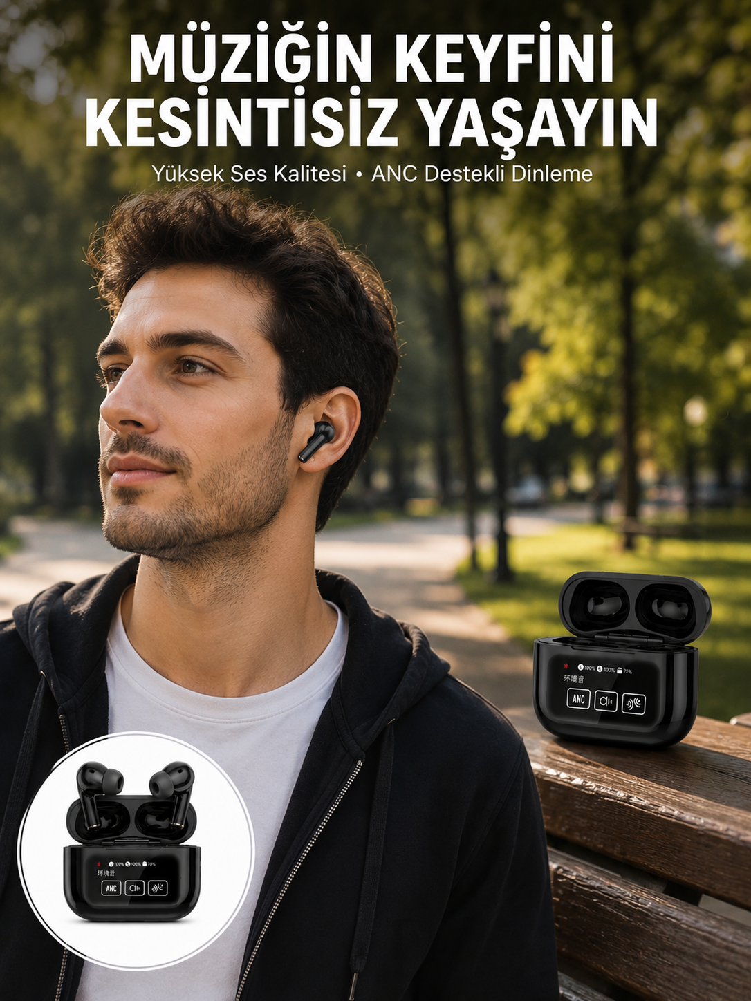 Kulak İçi Bluetooth Kulaklık Ekranlı Müzik Dinleme Çağrı Cevaplama Siyah - Lisinya Kulak İçi Bluetooth Kulaklık Ekranlı Müzik Dinleme Çağrı Cevaplama Siyah - Lisinya