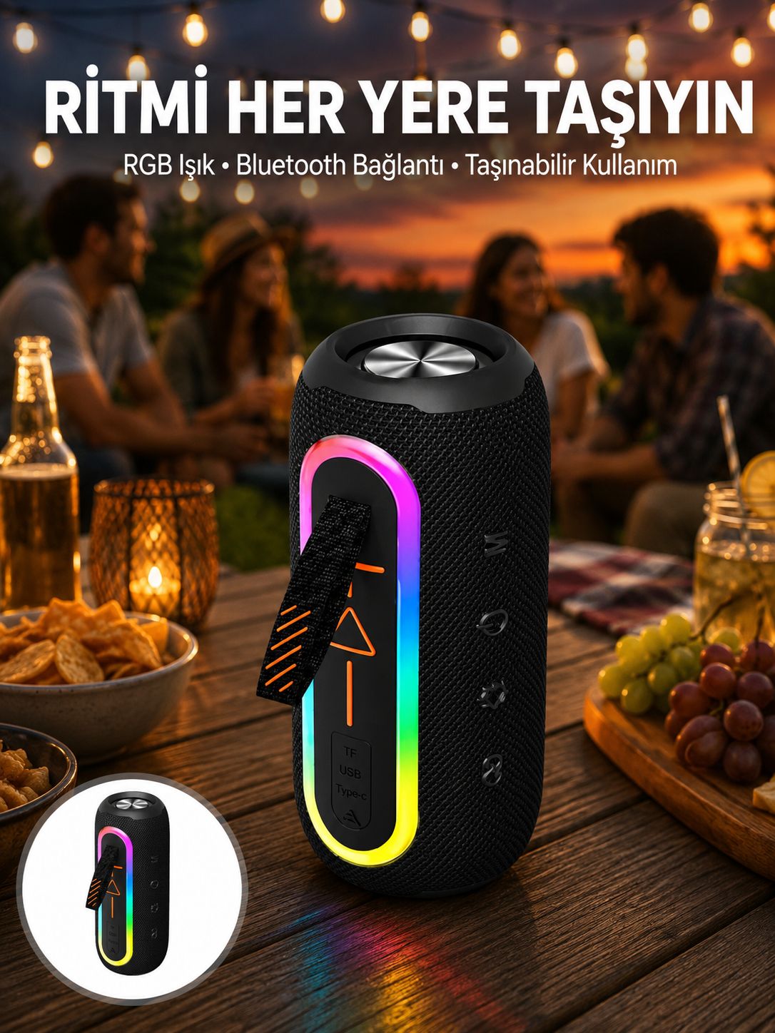 Kablosuz Bluetooth Hoparlör Taşınabilir Çoklu Bağlantılı Özelliği - Lisinya Kablosuz Bluetooth Hoparlör Taşınabilir Çoklu Bağlantılı Özelliği - Lisinya