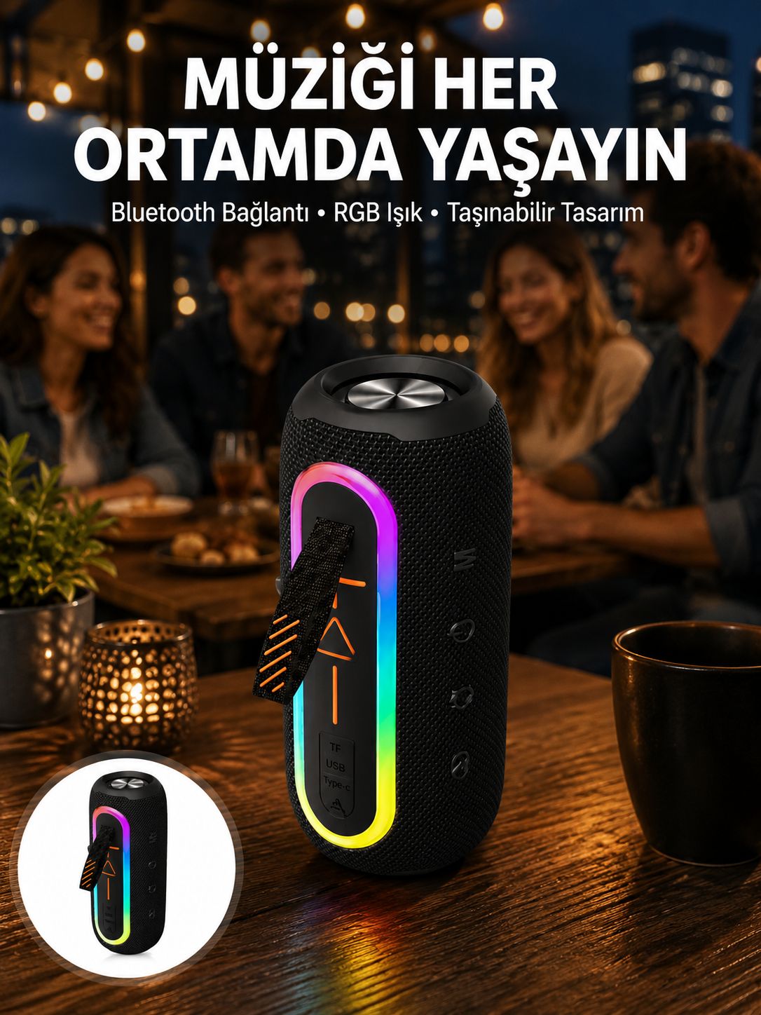 Bluetooth Hoparlör USB Şarjlı Uzun Pil Ömrü Android ve İOS Uyumlu Renkli - Lisinya Bluetooth Hoparlör USB Şarjlı Uzun Pil Ömrü Android ve İOS Uyumlu Renkli - Lisinya