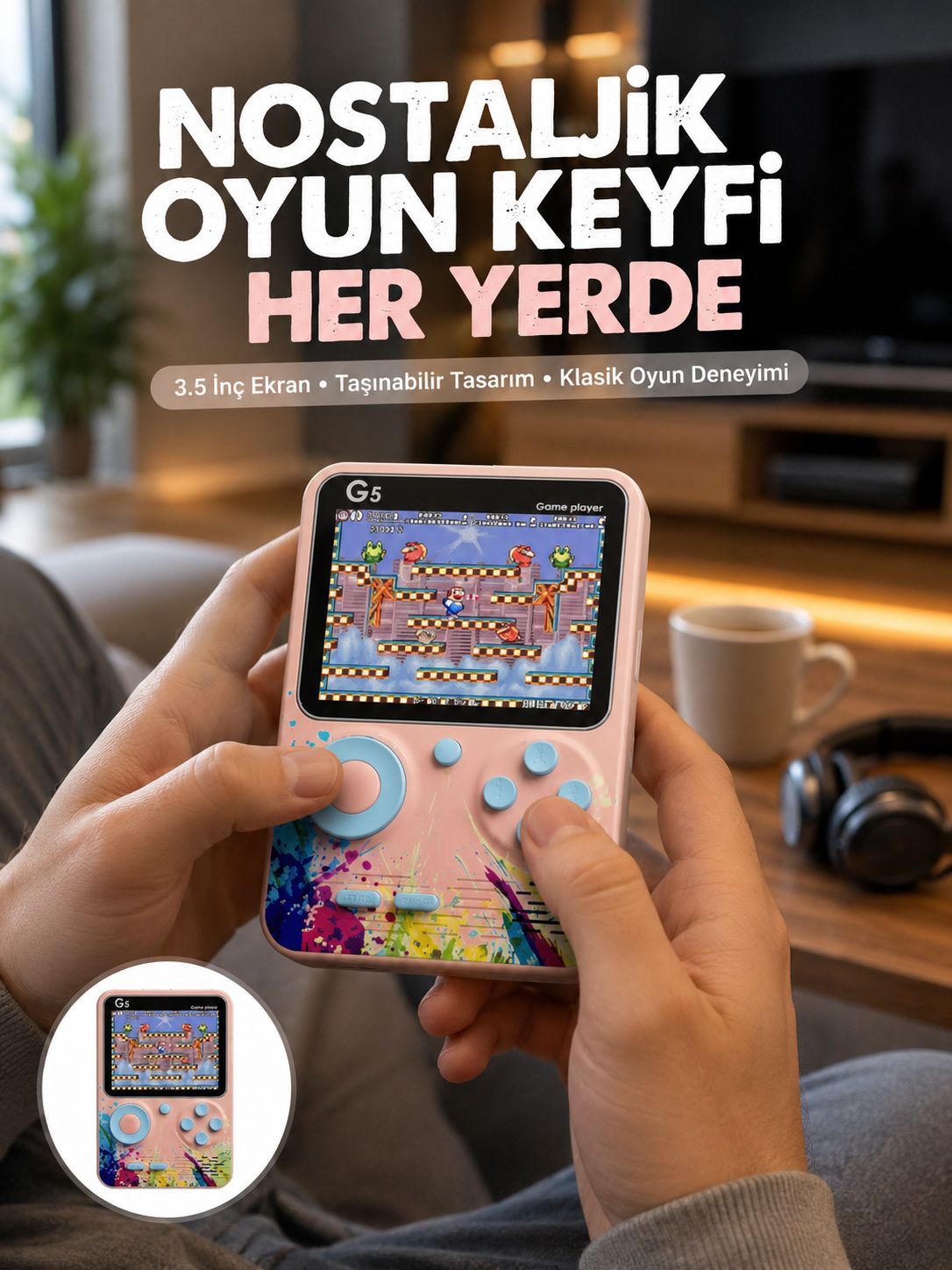 Game Box Mini 500 Adet Retro Oyun Taşınabilir Oyun Konsolu - Lisinya Game Box Mini 500 Adet Retro Oyun Taşınabilir Oyun Konsolu - Lisinya