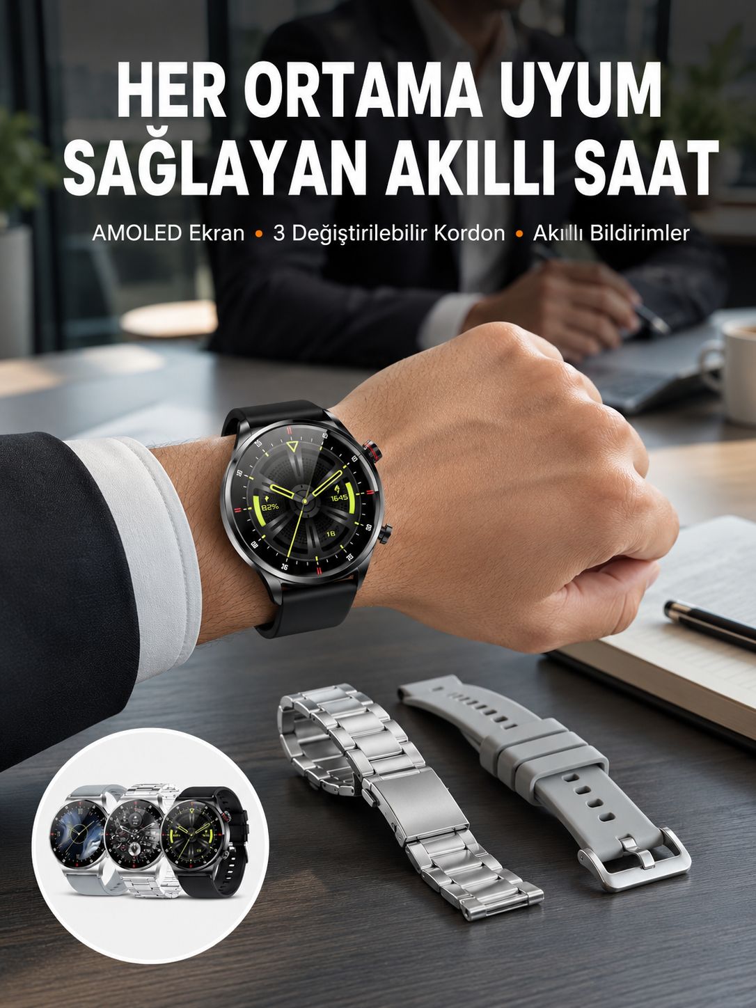 Akıllı Saat Adımsayar Nabız Ölçer Titreşim Özellikli Çağrı Cevaplama Sosyal Medya - Lisinya Akıllı Saat Adımsayar Nabız Ölçer Titreşim Özellikli Çağrı Cevaplama Sosyal Medya - Lisinya