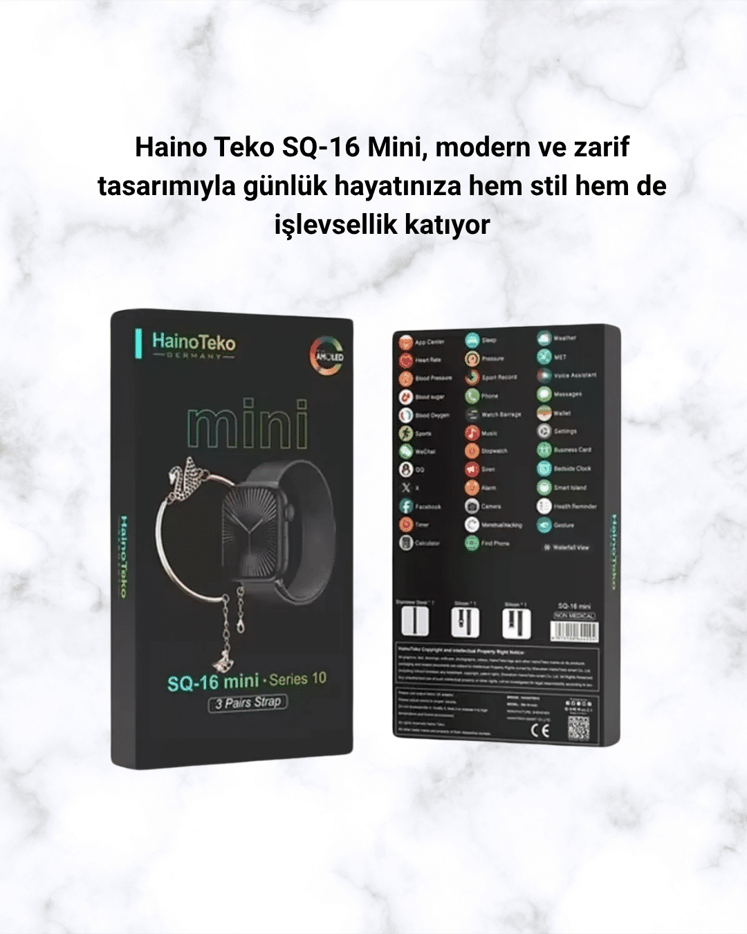 Akıllı Saat SQ-16 Mini Series 10 | Unisex Tasarım, Sağlık ve Spor Takibi - Lisinya Akıllı Saat SQ-16 Mini Series 10 | Unisex Tasarım, Sağlık ve Spor Takibi - Lisinya