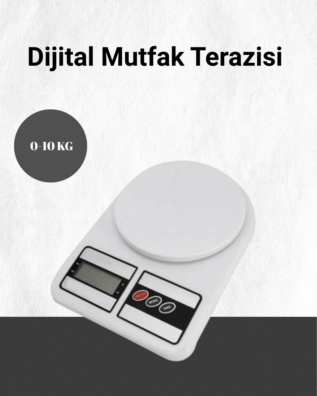 Hassas Ölçüm İçin Dijital Mutfak Tartısı – 10 Kg Kapasiteli - Lisinya
