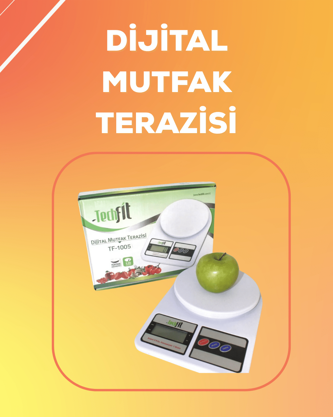 LCD Ekranlı Yüksek Hassasiyetli Dijital Mutfak Terazisi - Lisinya