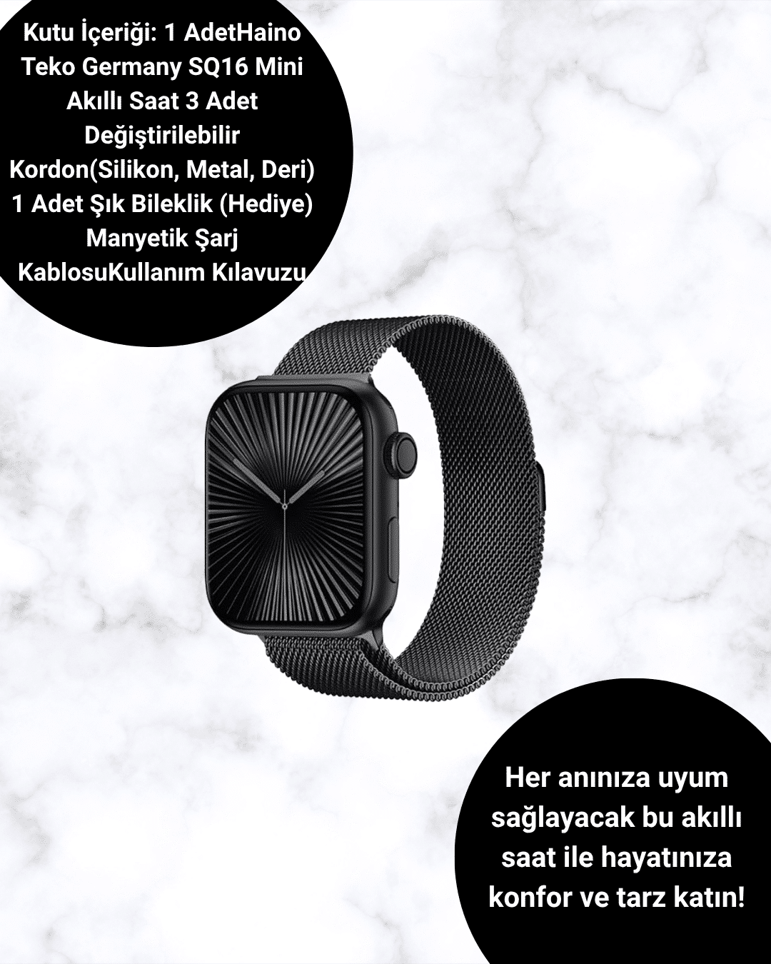 Akıllı Saat SQ-16 Mini Series 10 | Unisex Tasarım, Sağlık ve Spor Takibi - Lisinya Akıllı Saat SQ-16 Mini Series 10 | Unisex Tasarım, Sağlık ve Spor Takibi - Lisinya