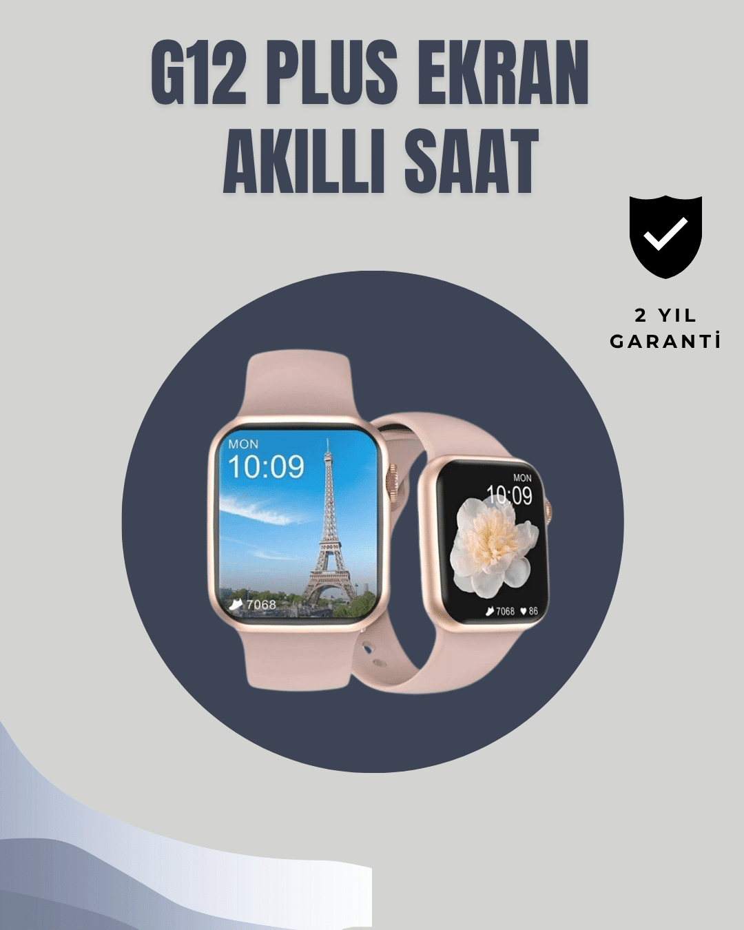 Su Geçirmez Akıllı Saat – 300 mAh Batarya, Sesli Arama, Uyku & Adım Takibi - Lisinya