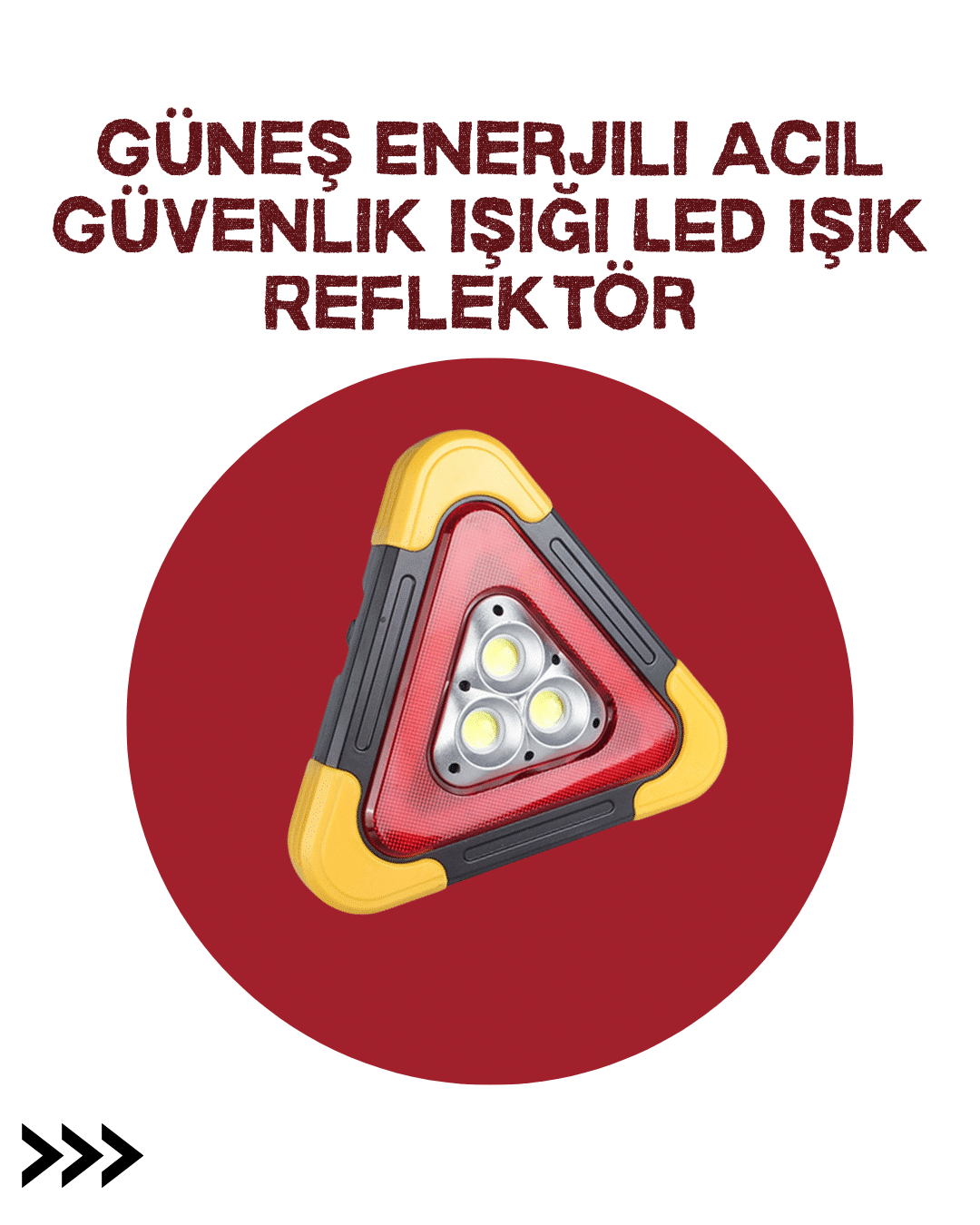 Alüminyum Gövdeli LED Üçgen Reflektörlü Acil Işık - Lisinya