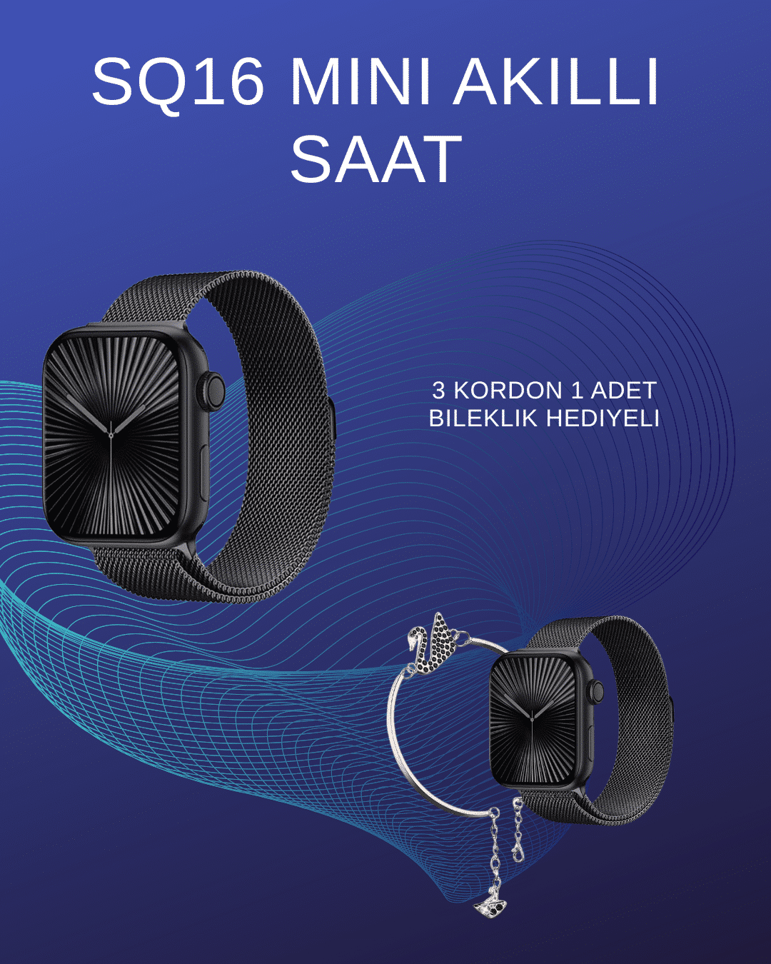 SQ-16 Mini Series 10 Akıllı Saat | Spor Modları, Bildirim ve Müzik Kontrolü - Lisinya