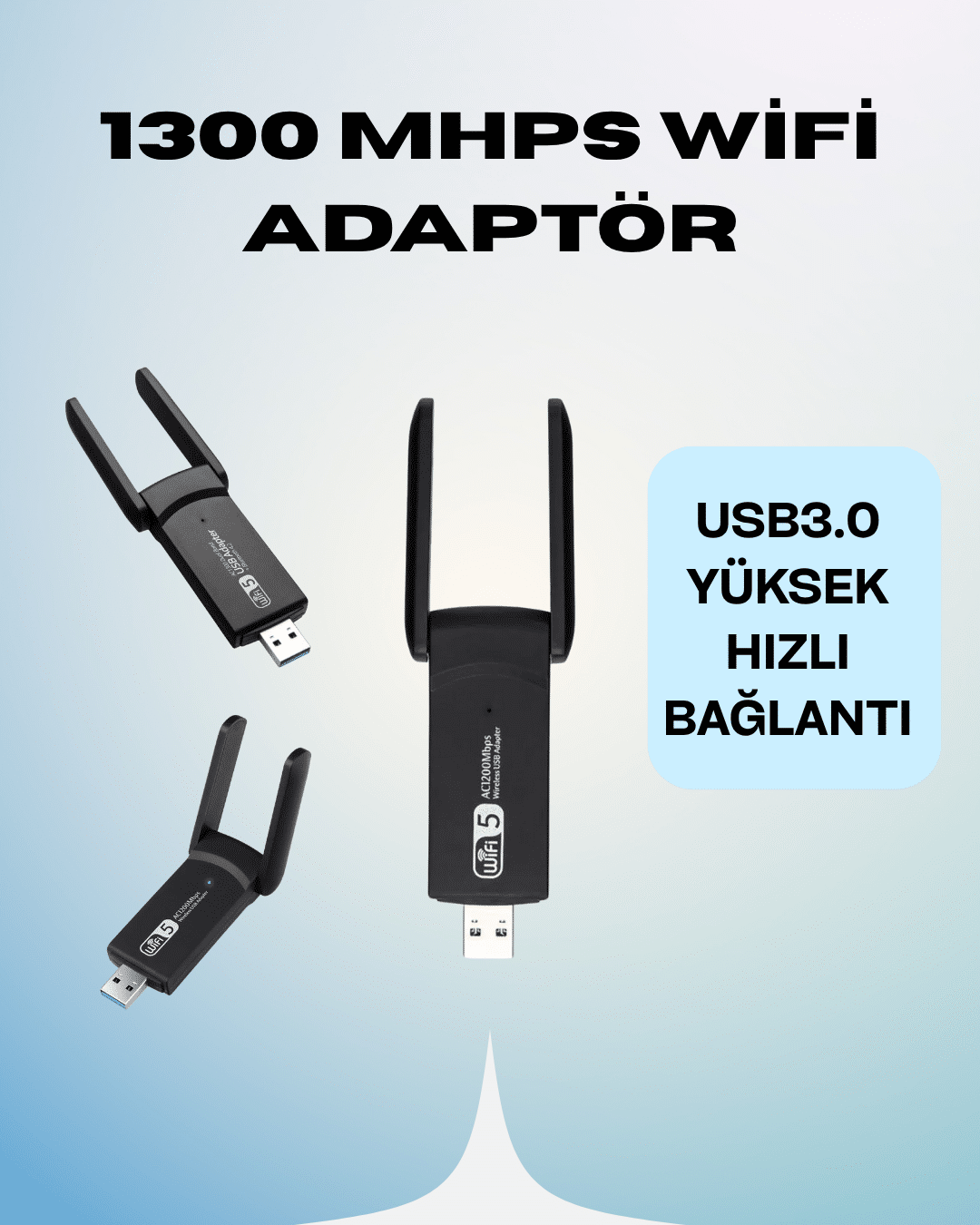 AC1200 USB WiFi Adaptör - Lisinya
