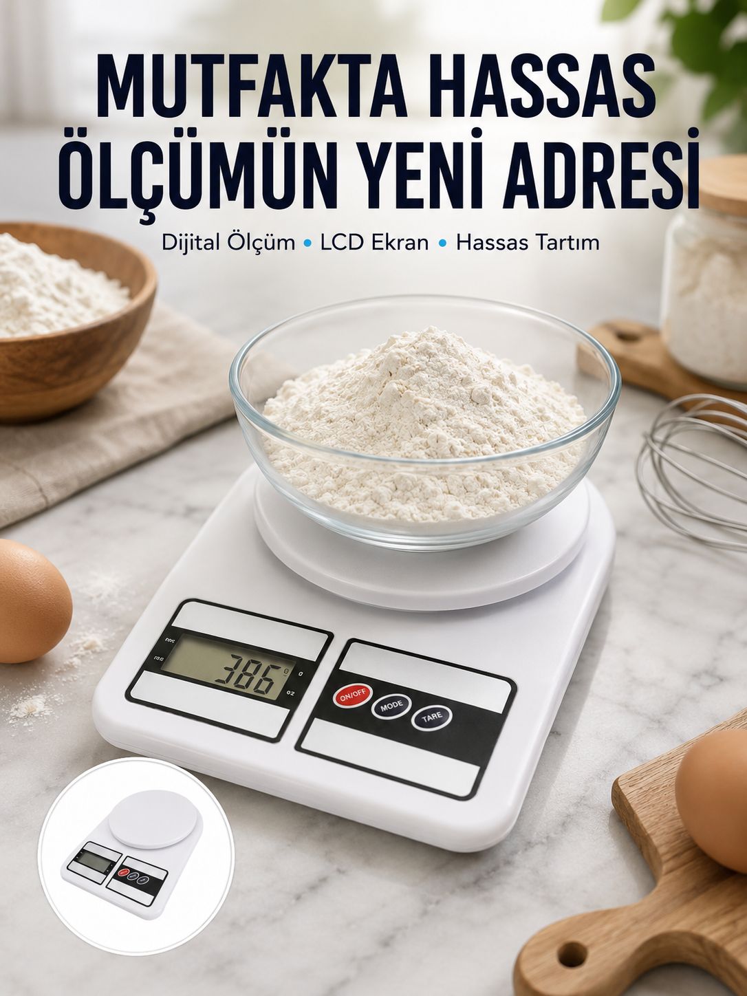 10 Kg Kapasiteli LCD Ekranlı Dijital Mutfak Tartıs - Lisinya 10 Kg Kapasiteli LCD Ekranlı Dijital Mutfak Tartıs - Lisinya