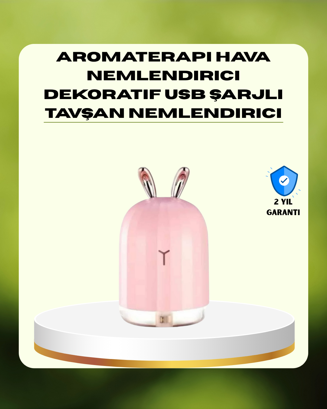 200 ml Ultrasonik Aroma Difüzör ve Hava Nemlendirici Gece Lambalı - Lisinya