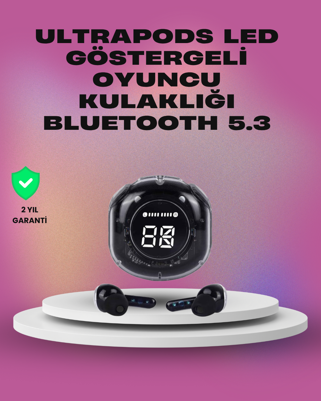 Kablosuz Şarj Destekli Hafif ve Güçlü Kulaklık - Lisinya