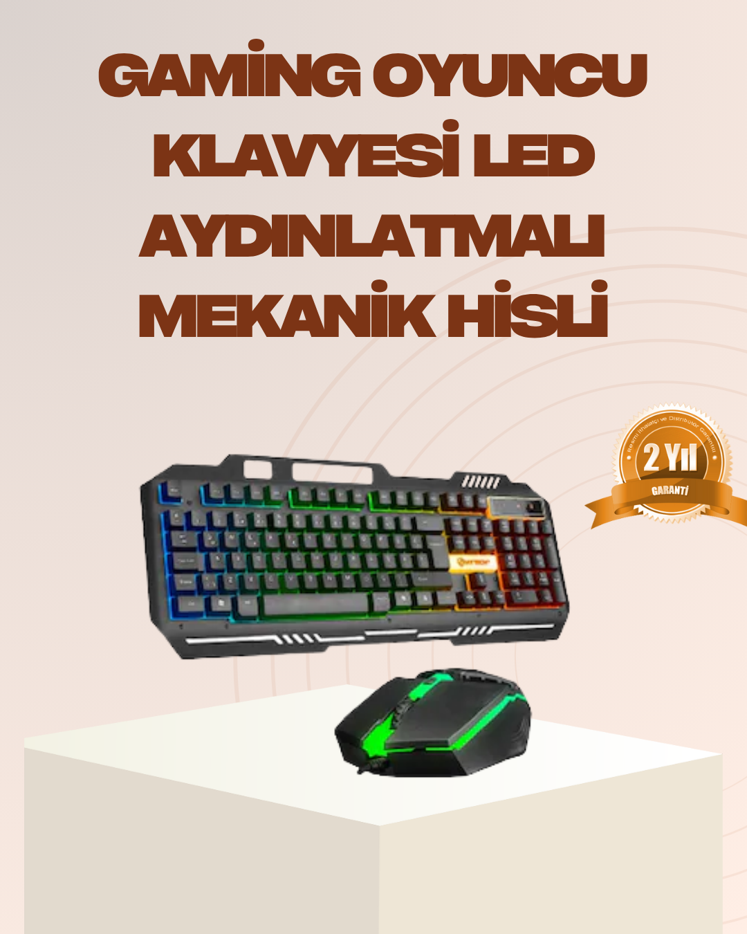 Mekanik LED Gaming Klavye Mouse Seti – Yüksek Tepki ve Ergonomi - Lisinya